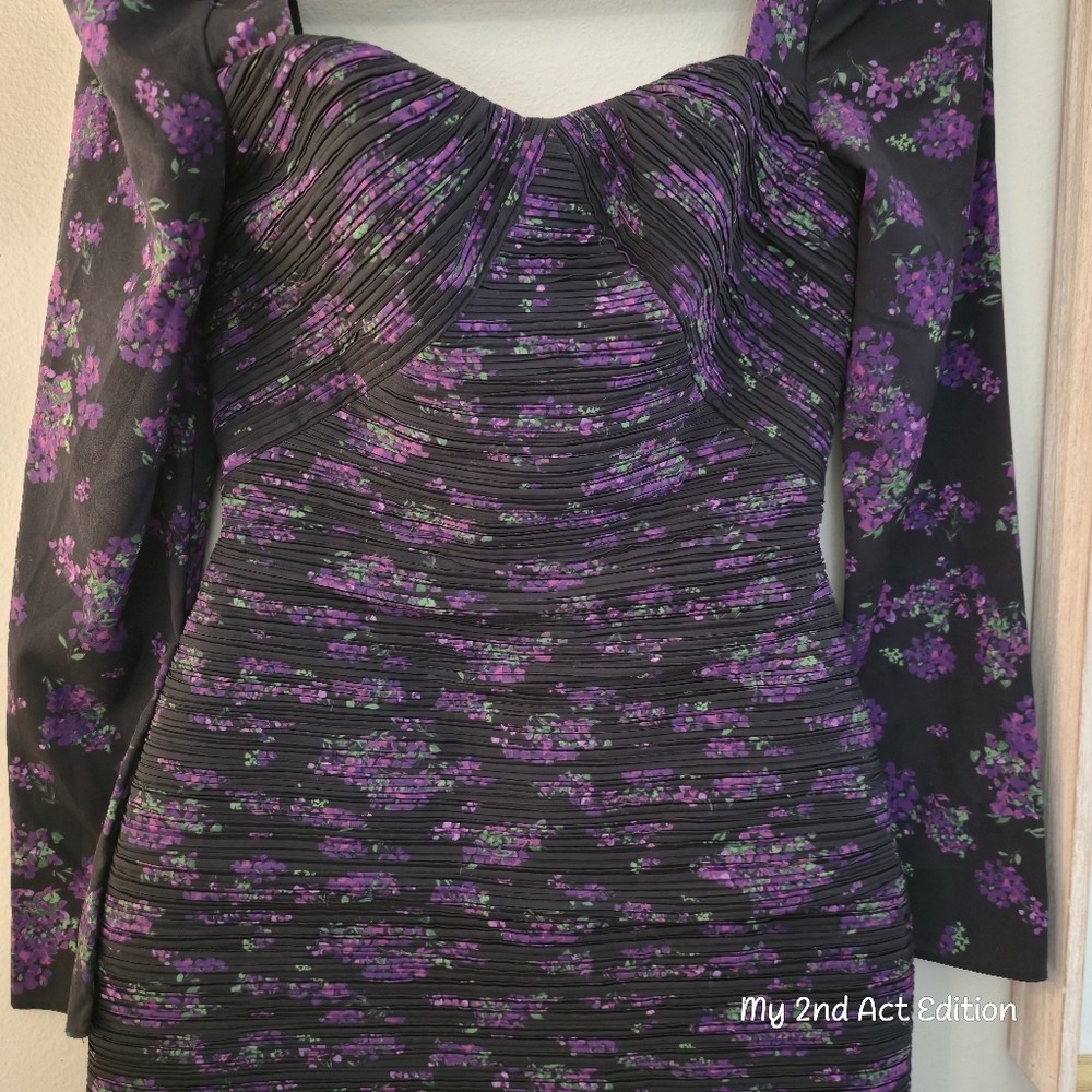 AMUR-CURRATED BY REISS SZ0 BLK FLORAL PURPLES